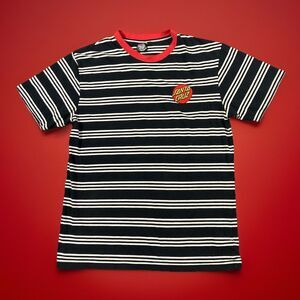 Santa Cruz Skateboards Streetwear Striped T-Shirt Men's Large